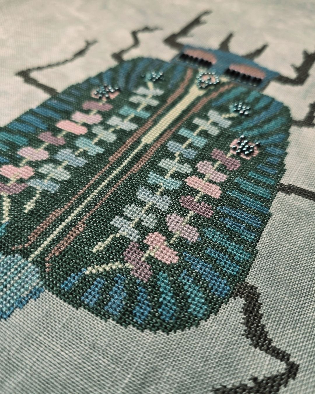 Flower Scarab PDF Pattern