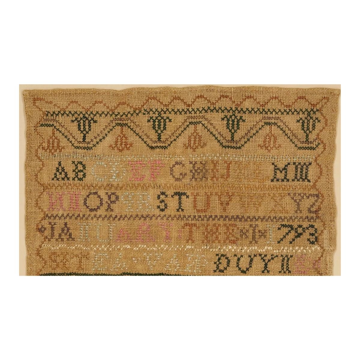 Elizabeth Van Duyne Sampler 1793