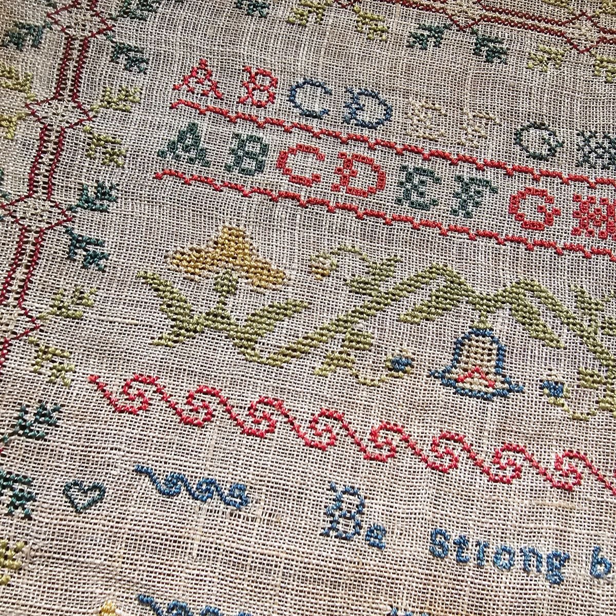 English Sampler by Mary Saunders 1818