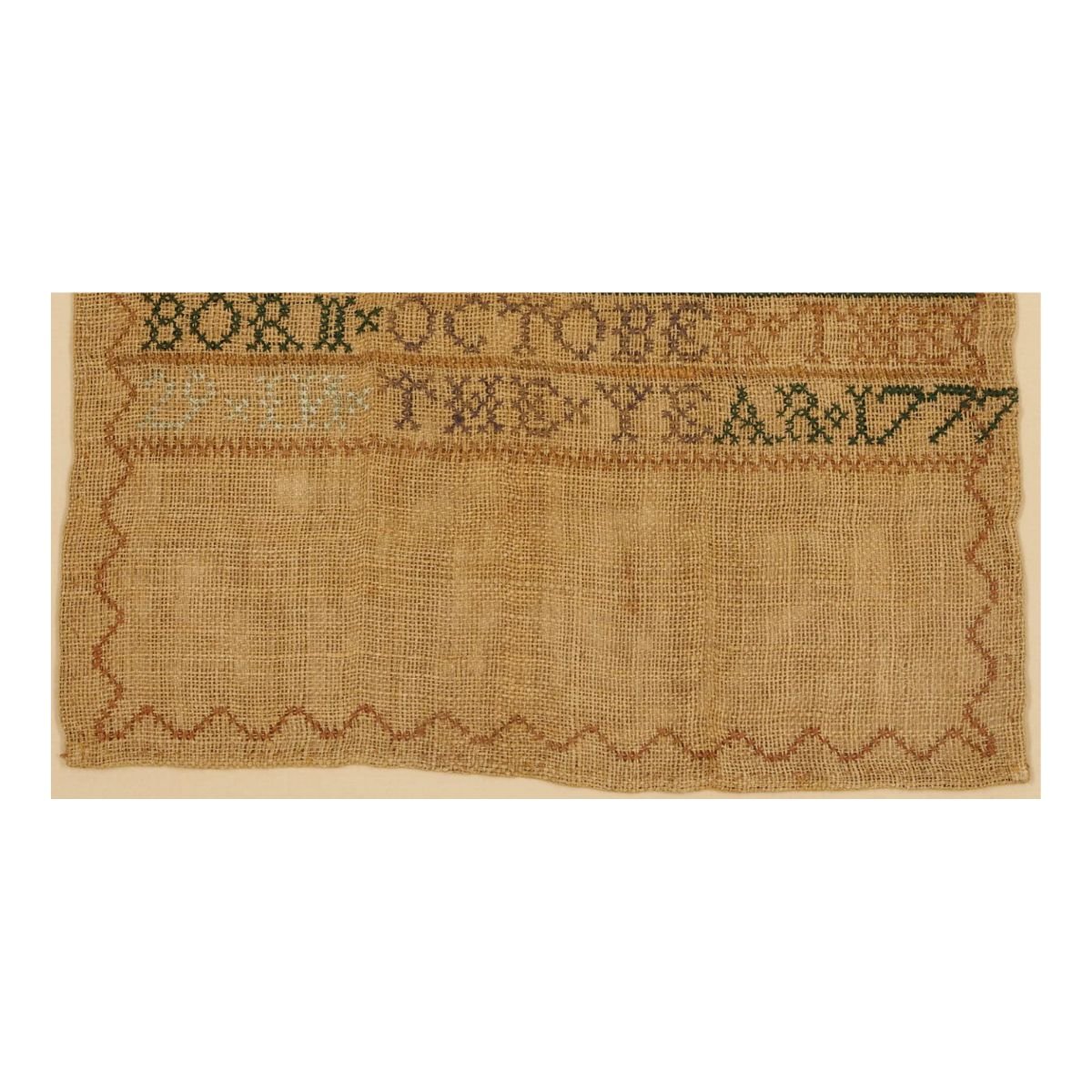 Elizabeth Van Duyne Sampler 1793