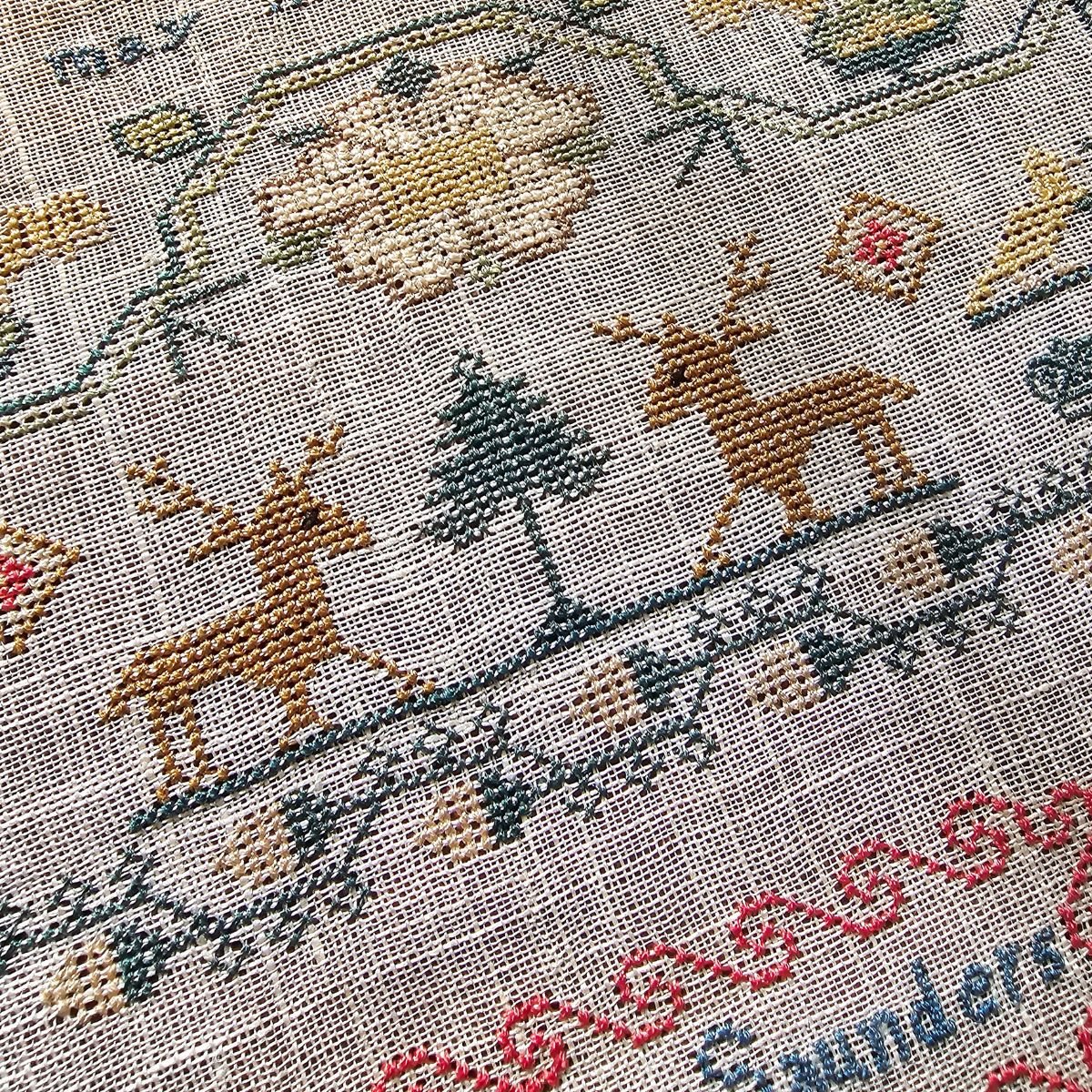 English Sampler by Mary Saunders 1818