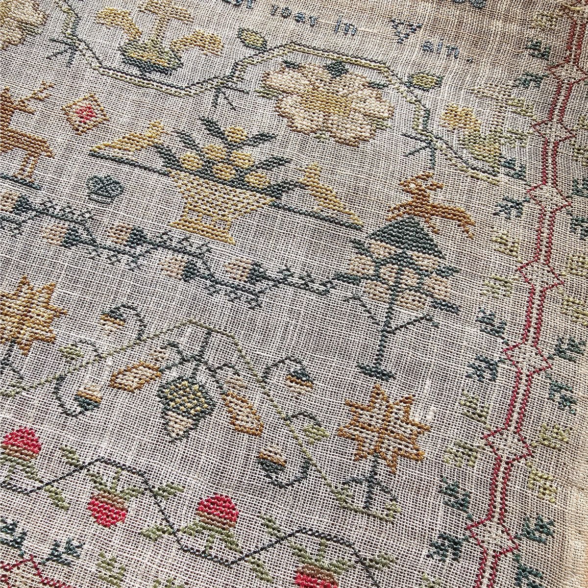 English Sampler by Mary Saunders 1818