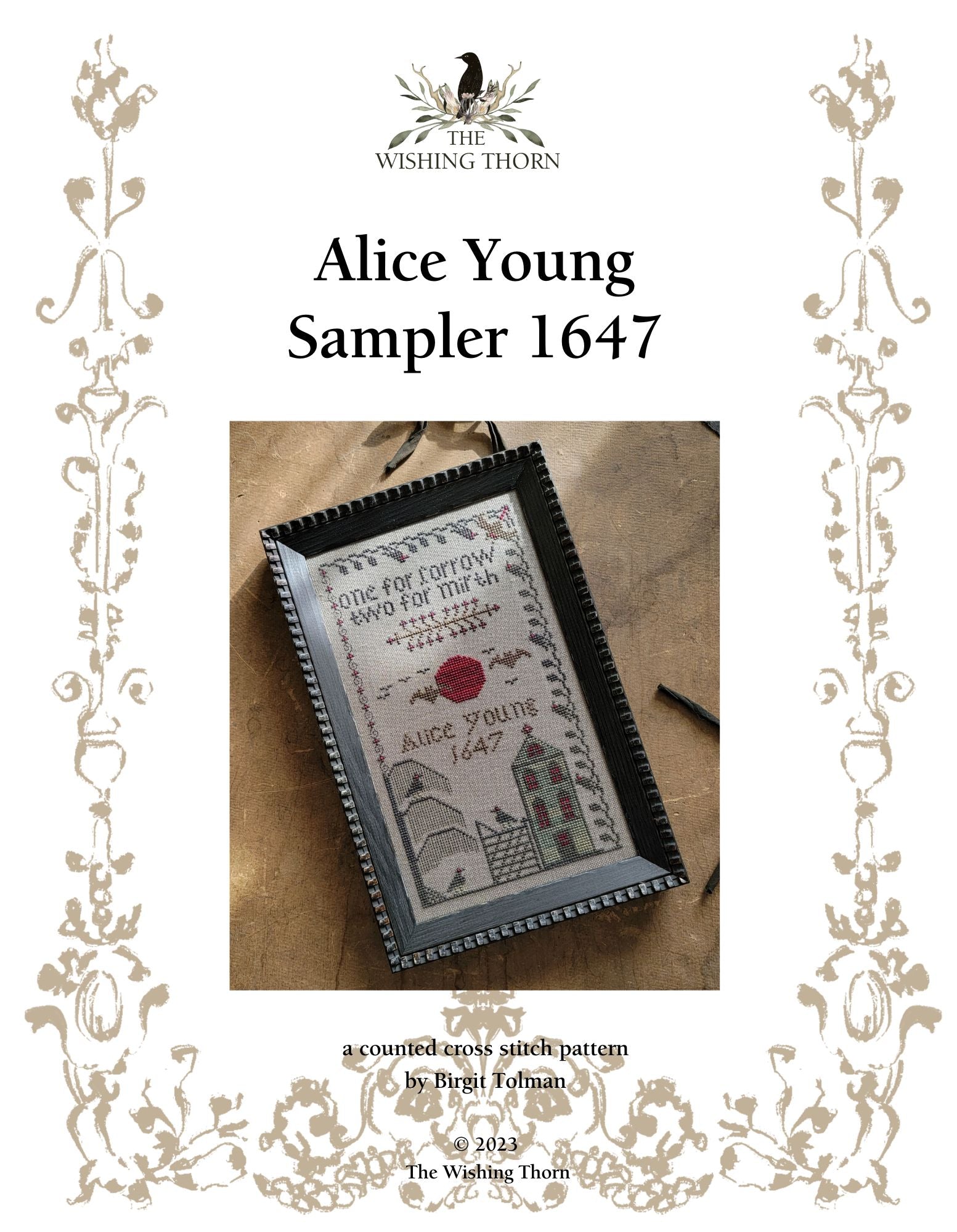 Alice Young 1647 Sampler Paper Chart – The Wishing Thorn