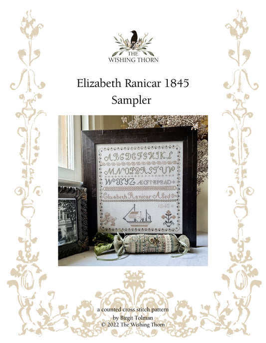 Elizabeth Ranicar 1845 Sampler Pattern