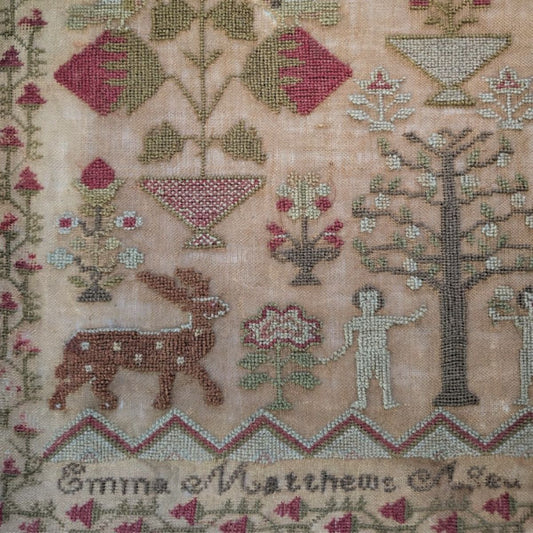 Emma Matthews 1855 Sampler – Cross Stitch Pattern PDF