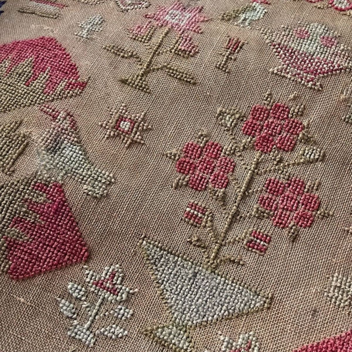 Emma Matthews 1855 Cross Stitch Sampler Pattern - Welsh Floral PDF