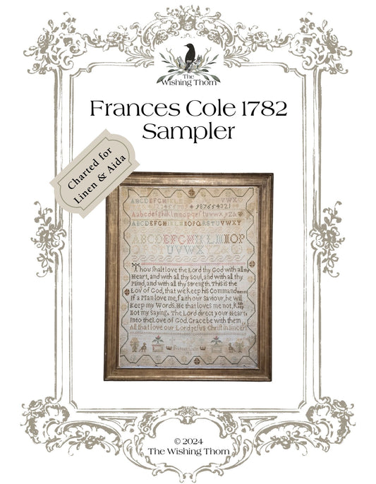 Frances Cole 1782 Sampler Paper Chart