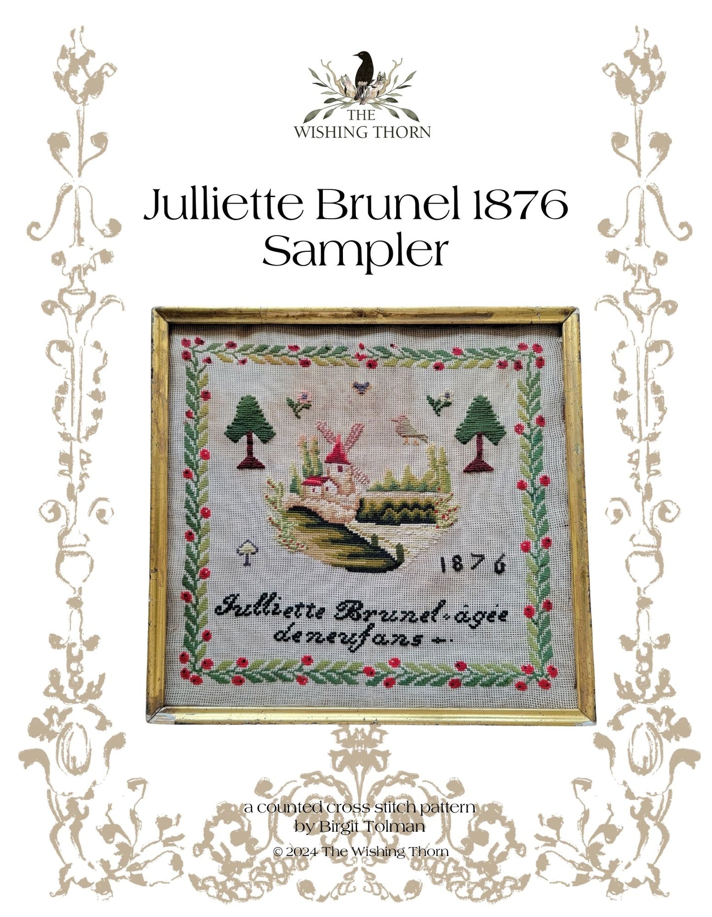 Julliette Brunel 1876 Sampler