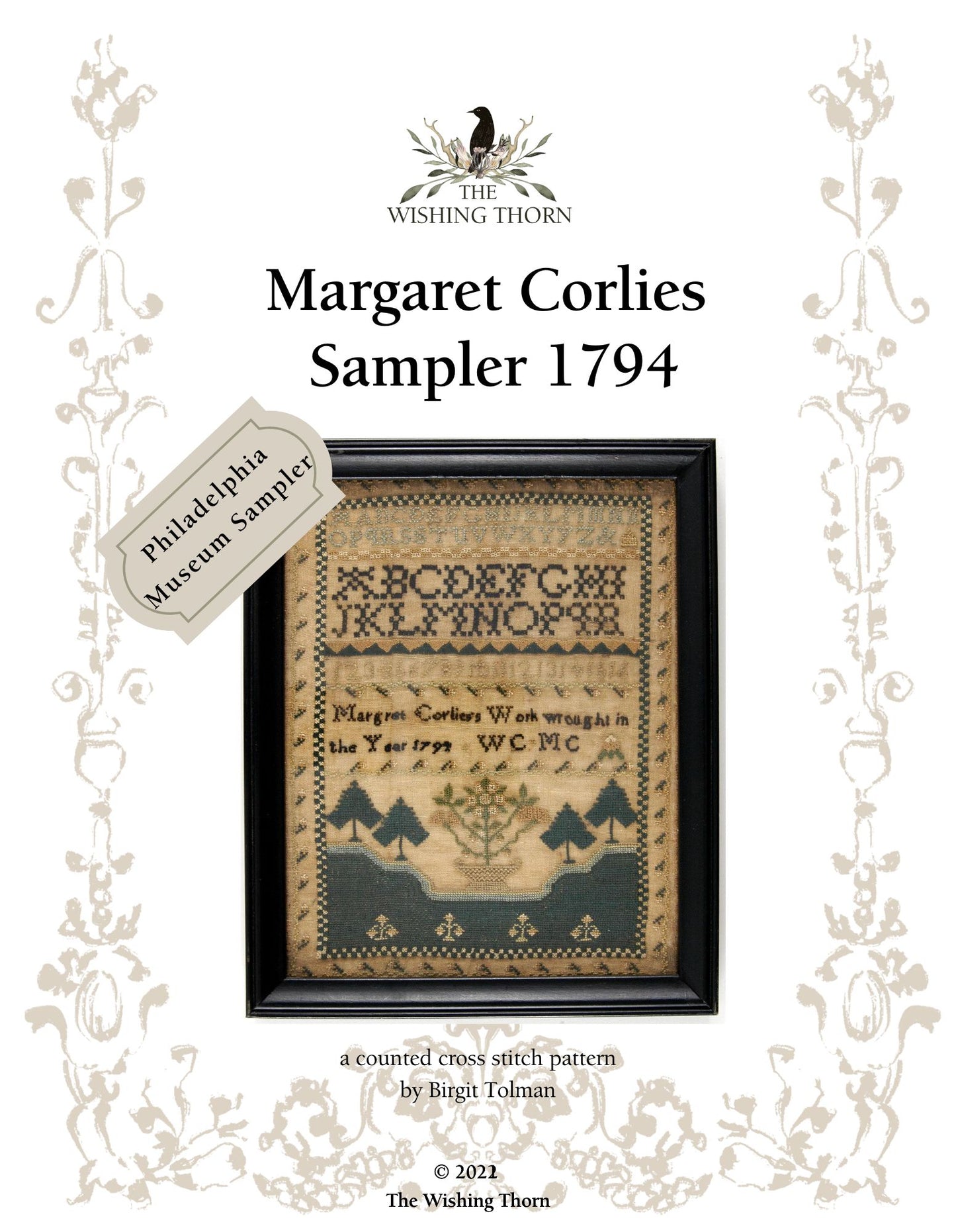 Margaret Corliess 1794 Sampler Pattern
