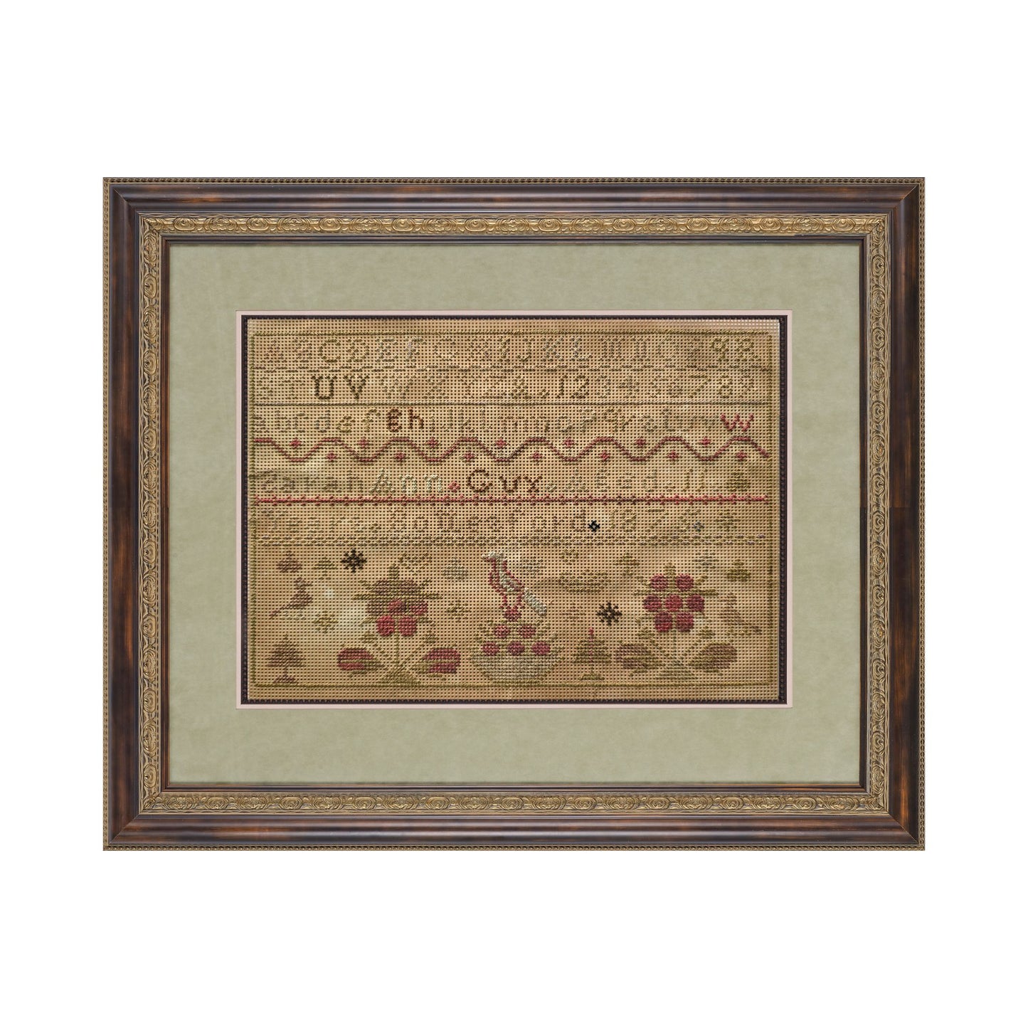 Sarah Guy 1875 Sampler – Cross Stitch PDF (Miniature Reproduction)