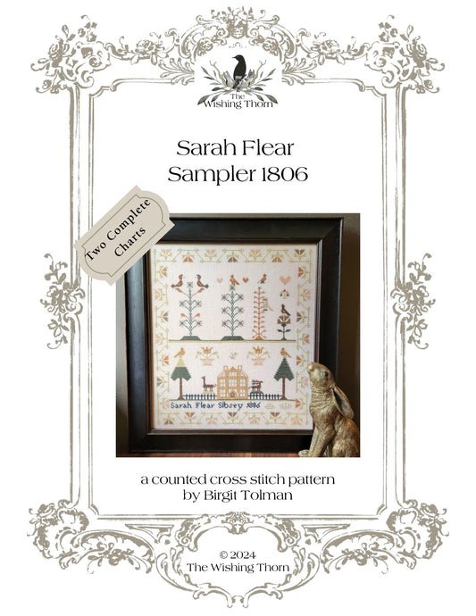 Sarah Flear Sampler 1806 Paper Chart