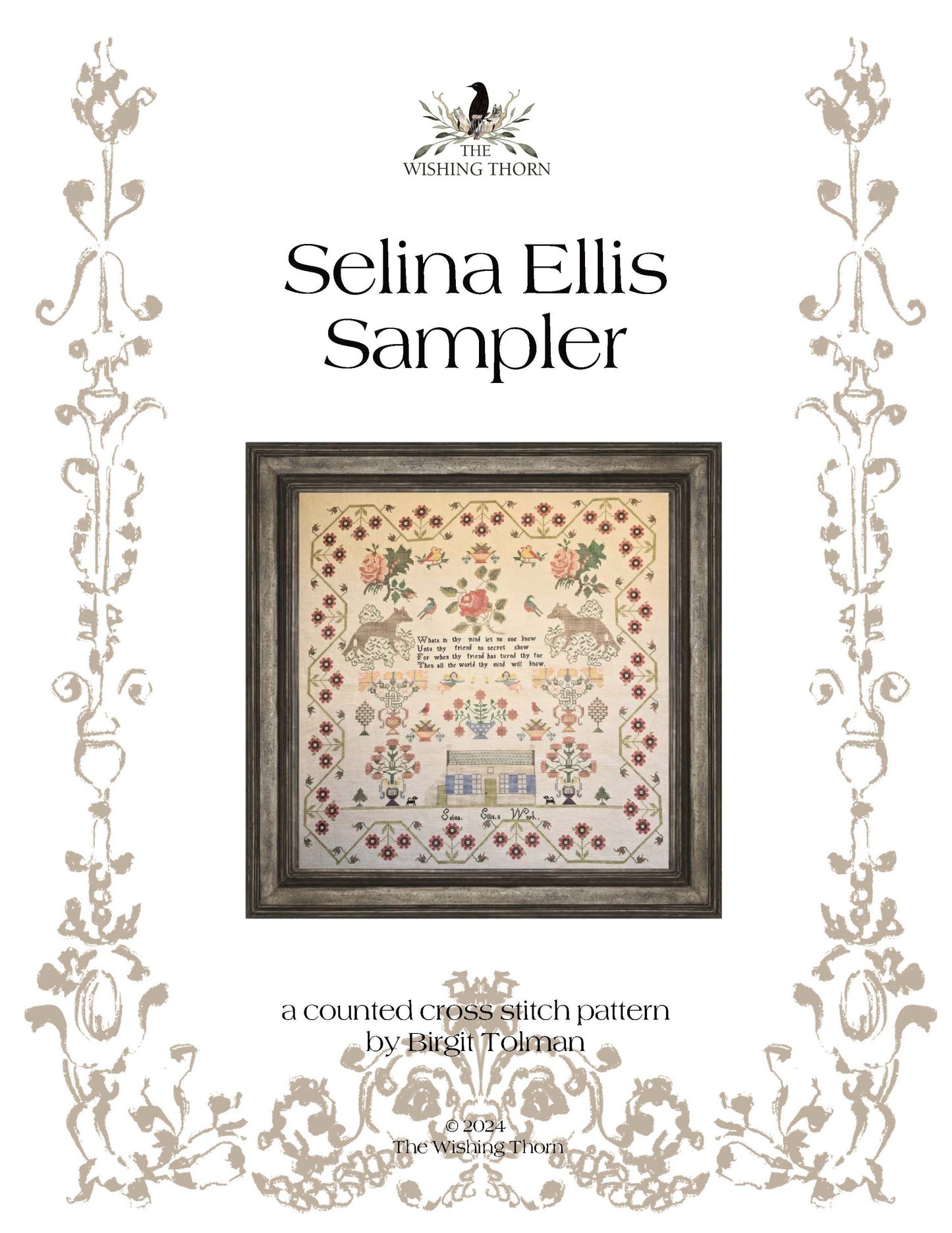 Selina Ellis 1860s Sampler Paper Chart