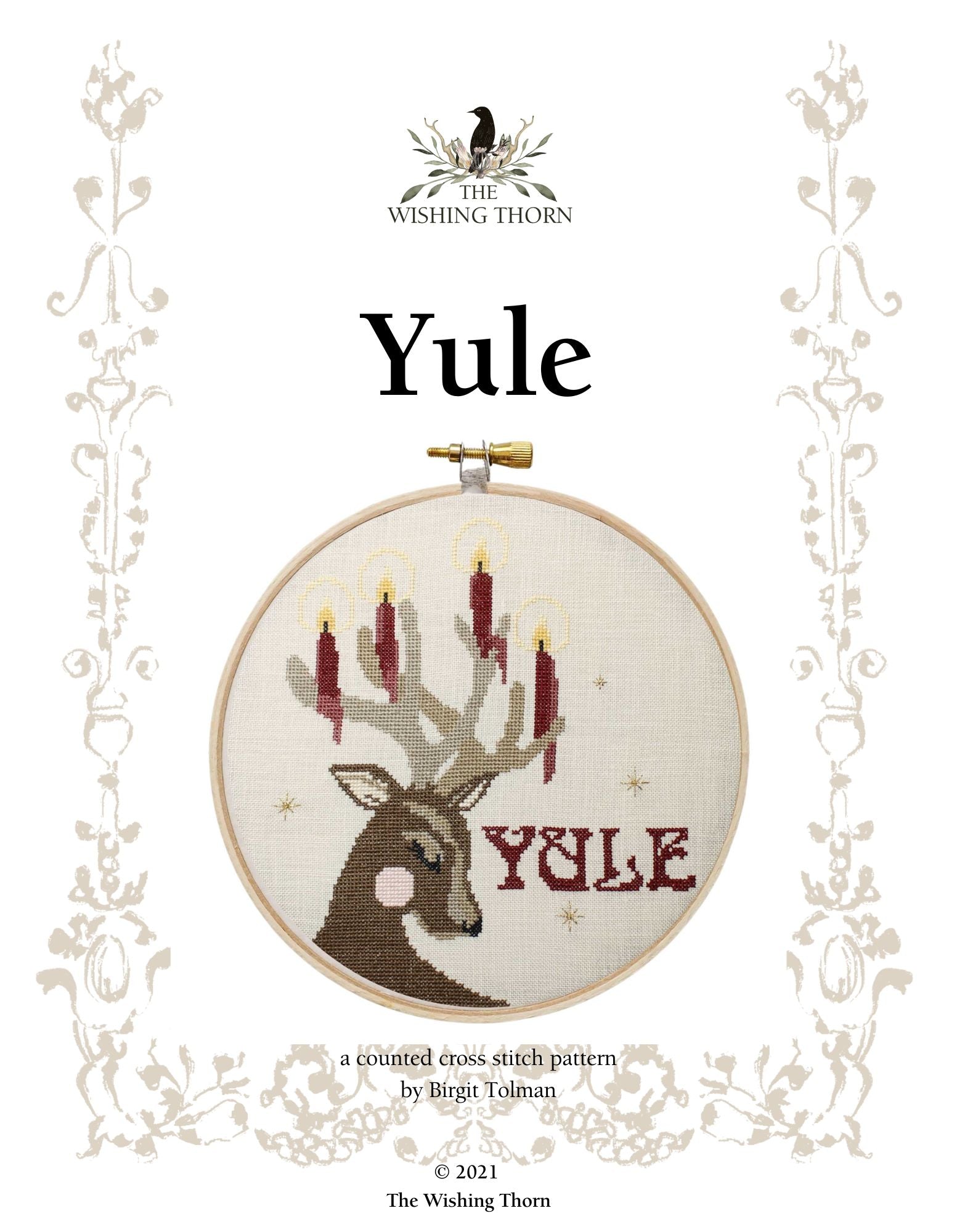 Yule Pattern Yule Cross Stitch Pattern – The Wishing Thorn