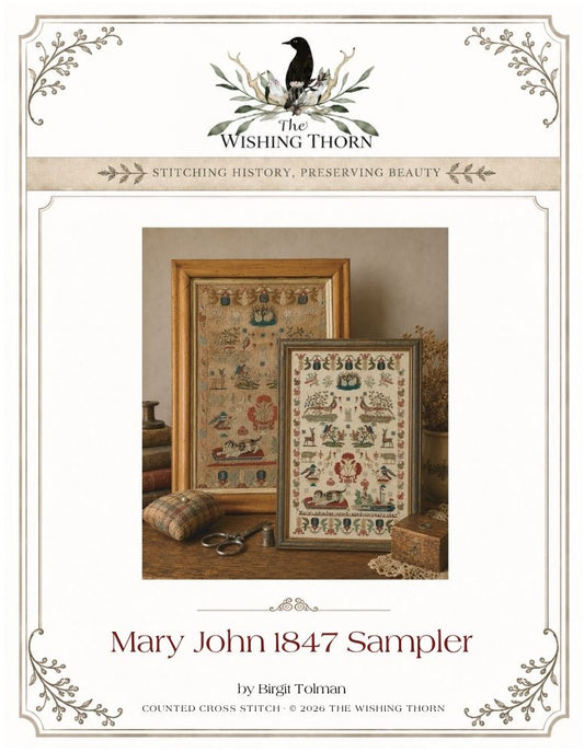 Mary John 1847 Welsh Sampler Printed Chart