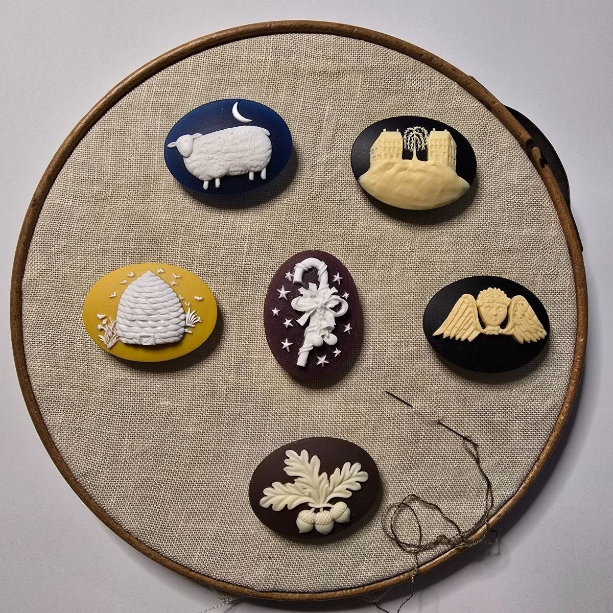Antique Motif Needle Minders, Handcrafted Inspired Designs