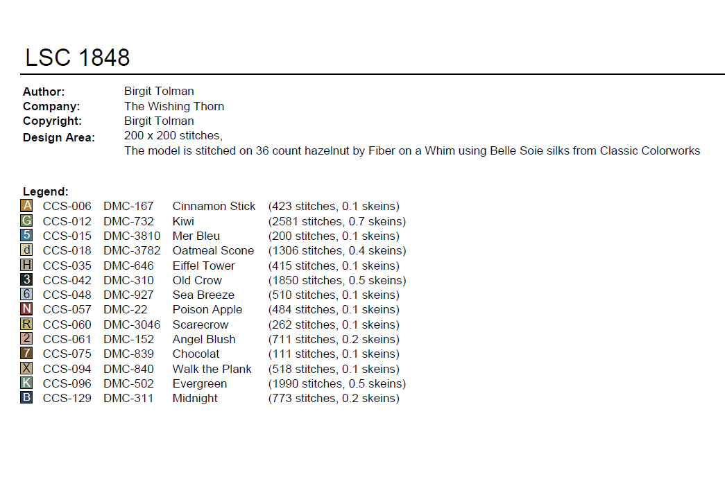 LSC 1848 – New Hampshire Sampler Paper Chart