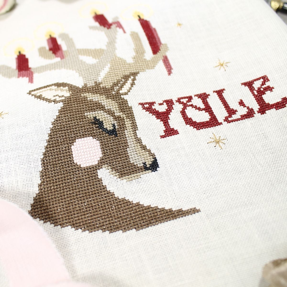 Yule Deer cross stitch TWT