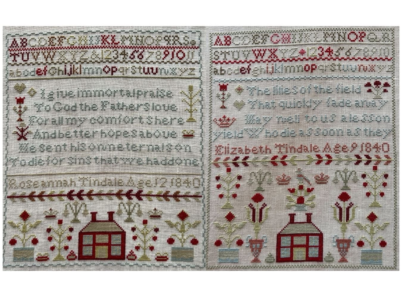Tindale Sisters 1840 Two Samplers Together PDF