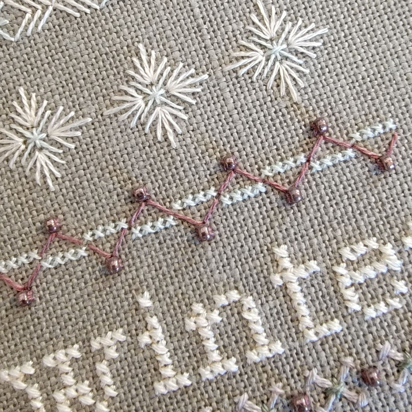 Winter Cross Stitch Sampler Pattern
