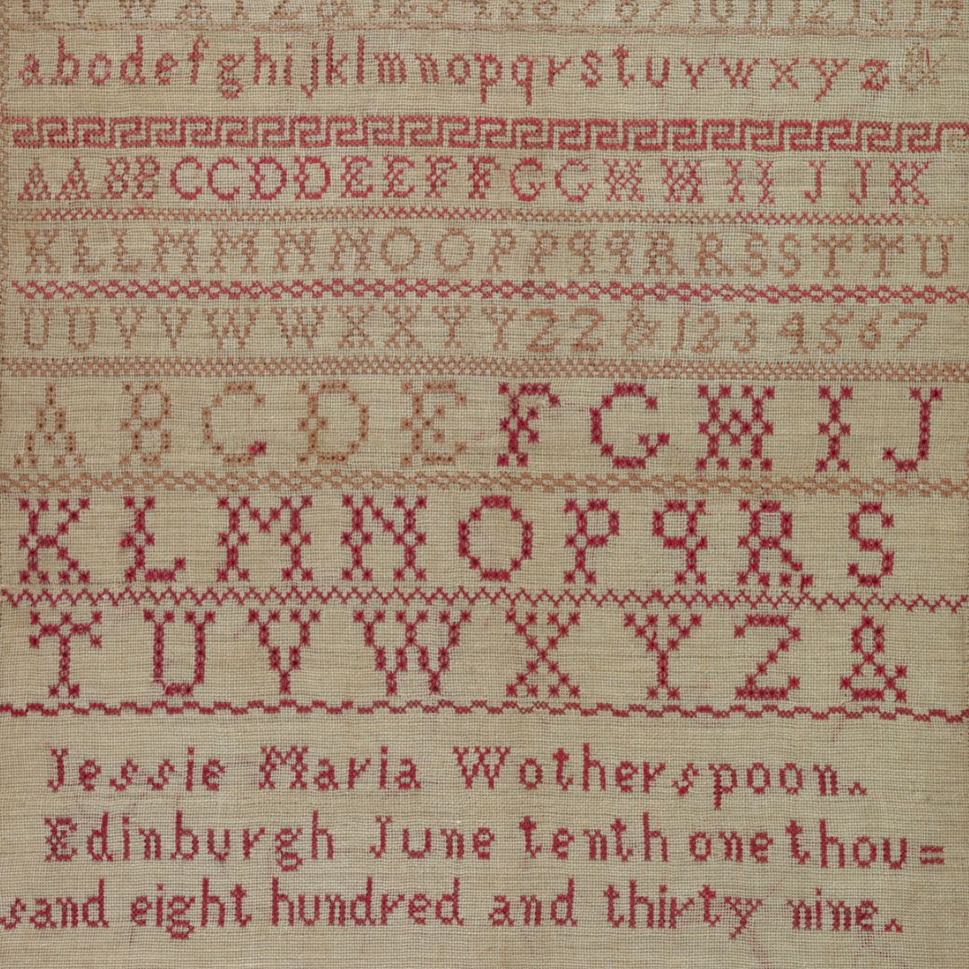 Jessie Maria Wotherspoon 1839 Sampler Paper Chart