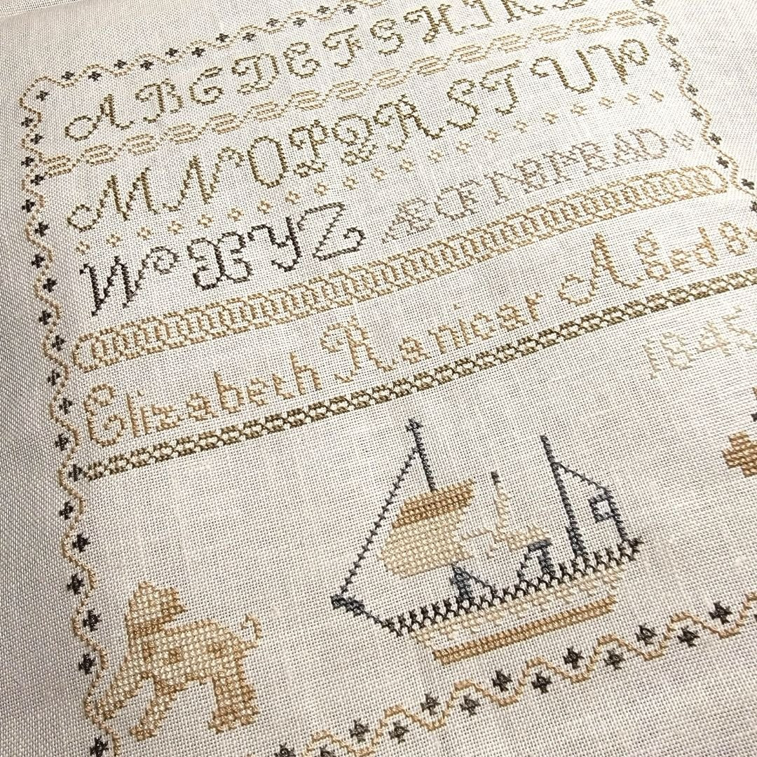 Elizabeth Ranicar 1845 Sampler Kit with Silk Threads