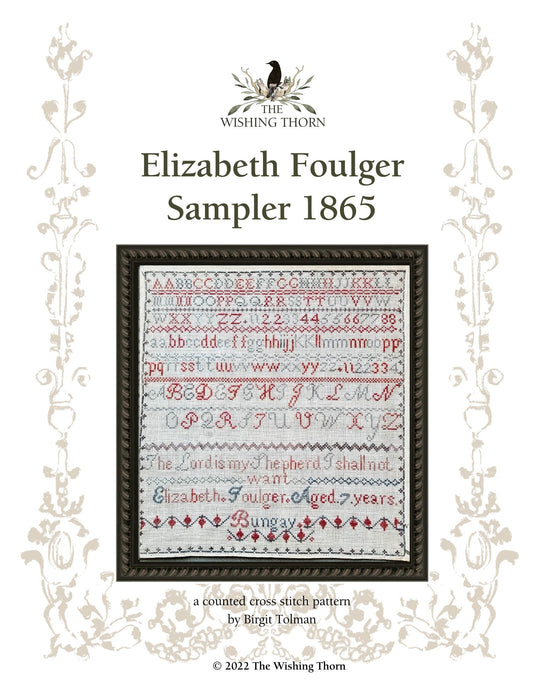 Elizabeth Foulger 1875  Sampler Pattern PDF