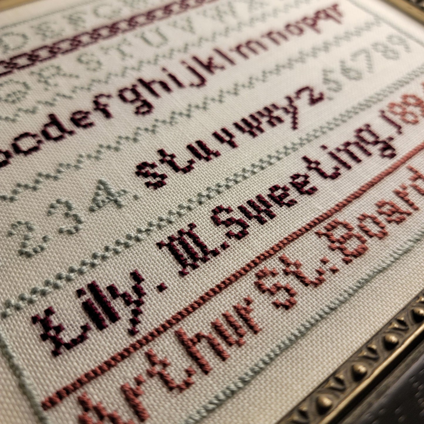 Lily M. Sweeting 1895 Sampler Pattern