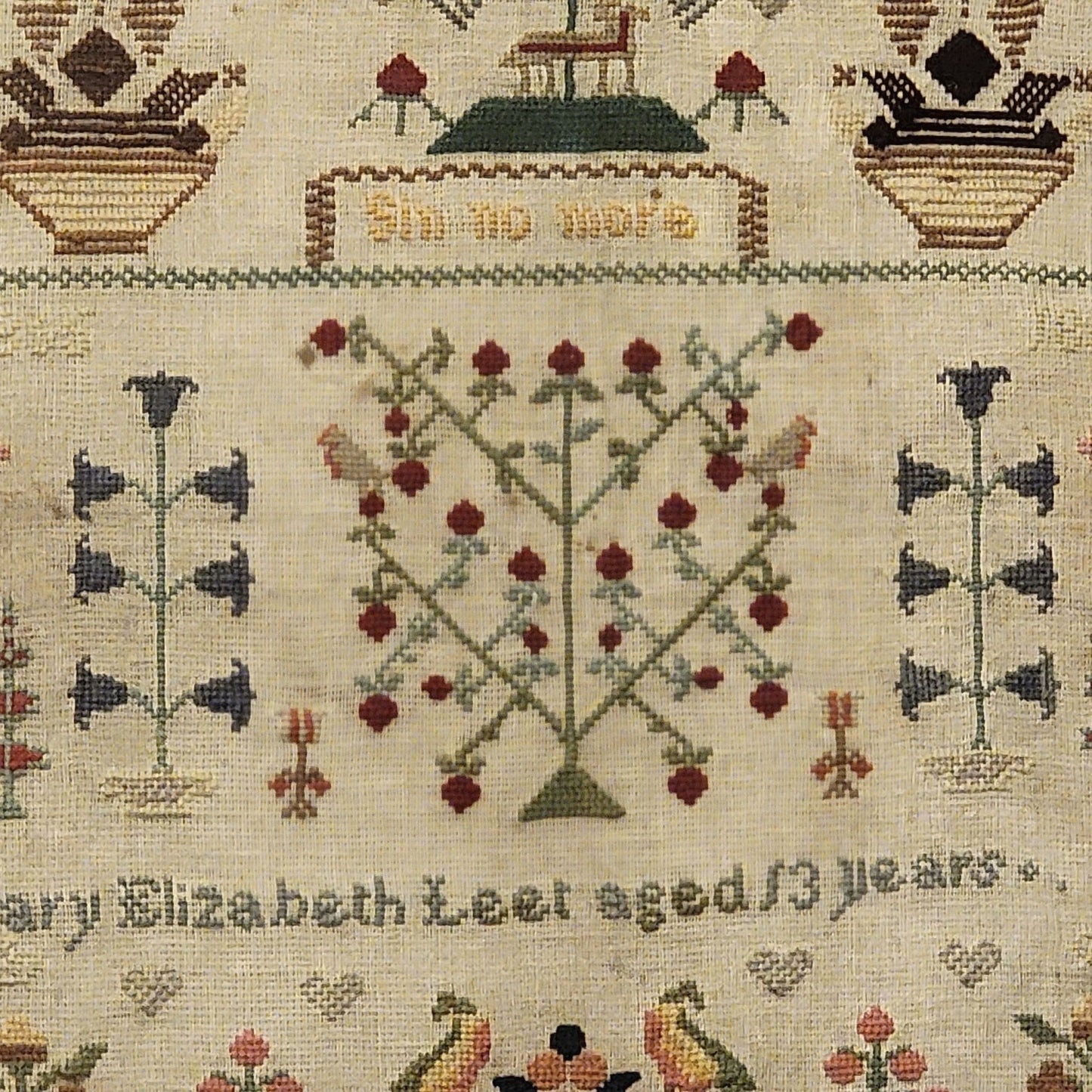 Mary Elizabeth Leet 1865 Sampler Pattern PDF