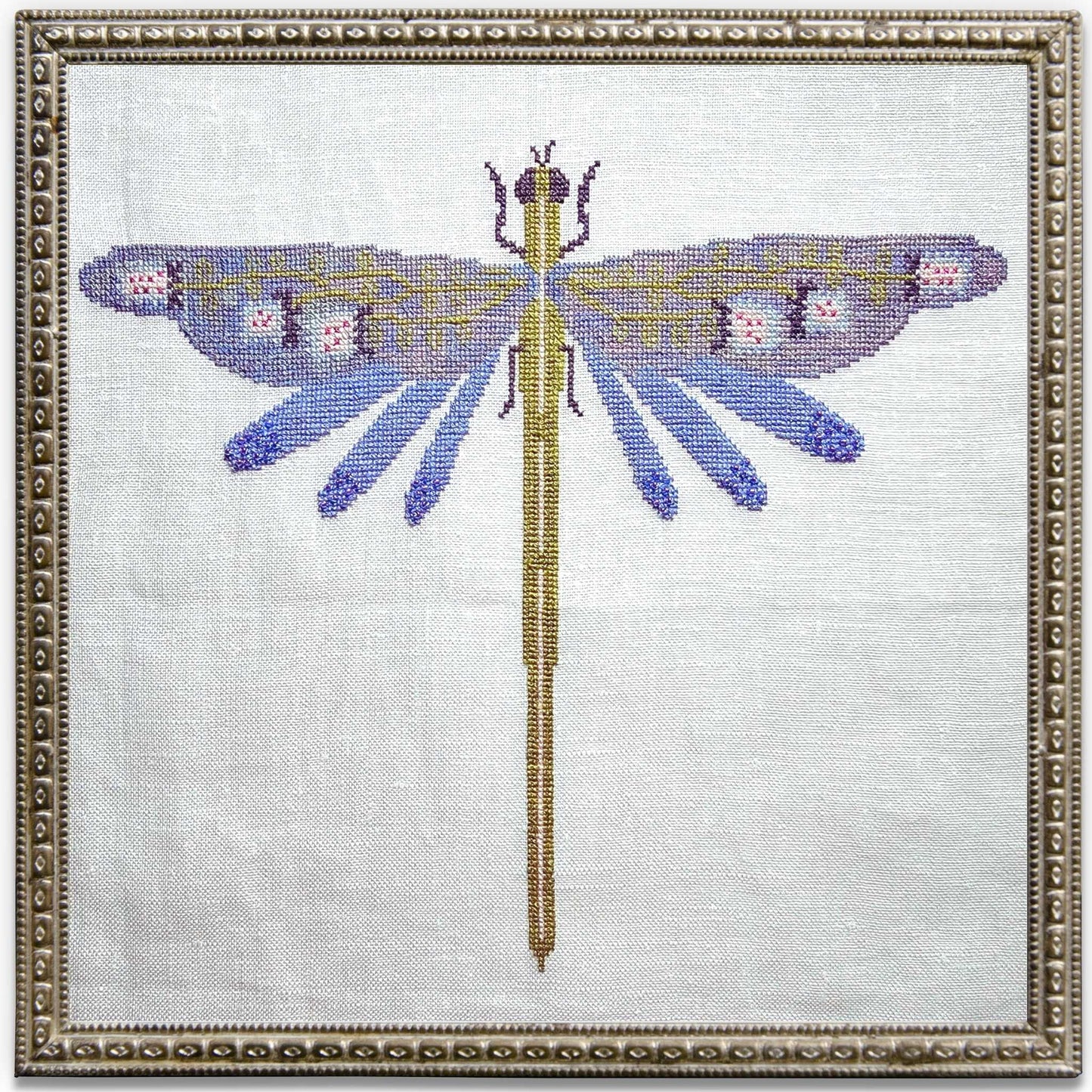 Flower Dragonfly Cross stitch Pattern PDF