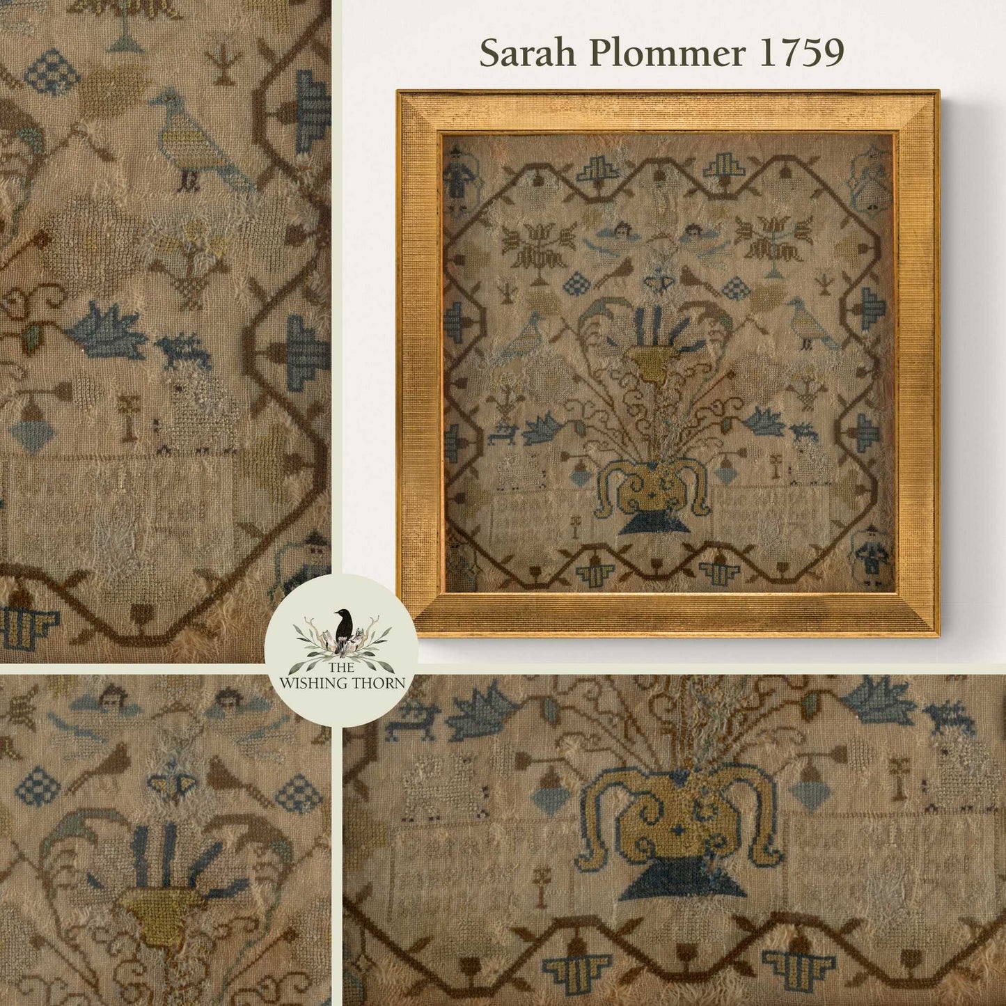 Sarah Plommer 1759 Sampler Pattern PDF