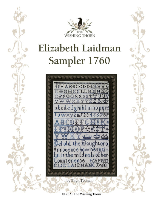 Elizabeth Laidman Sampler Pattern 1760