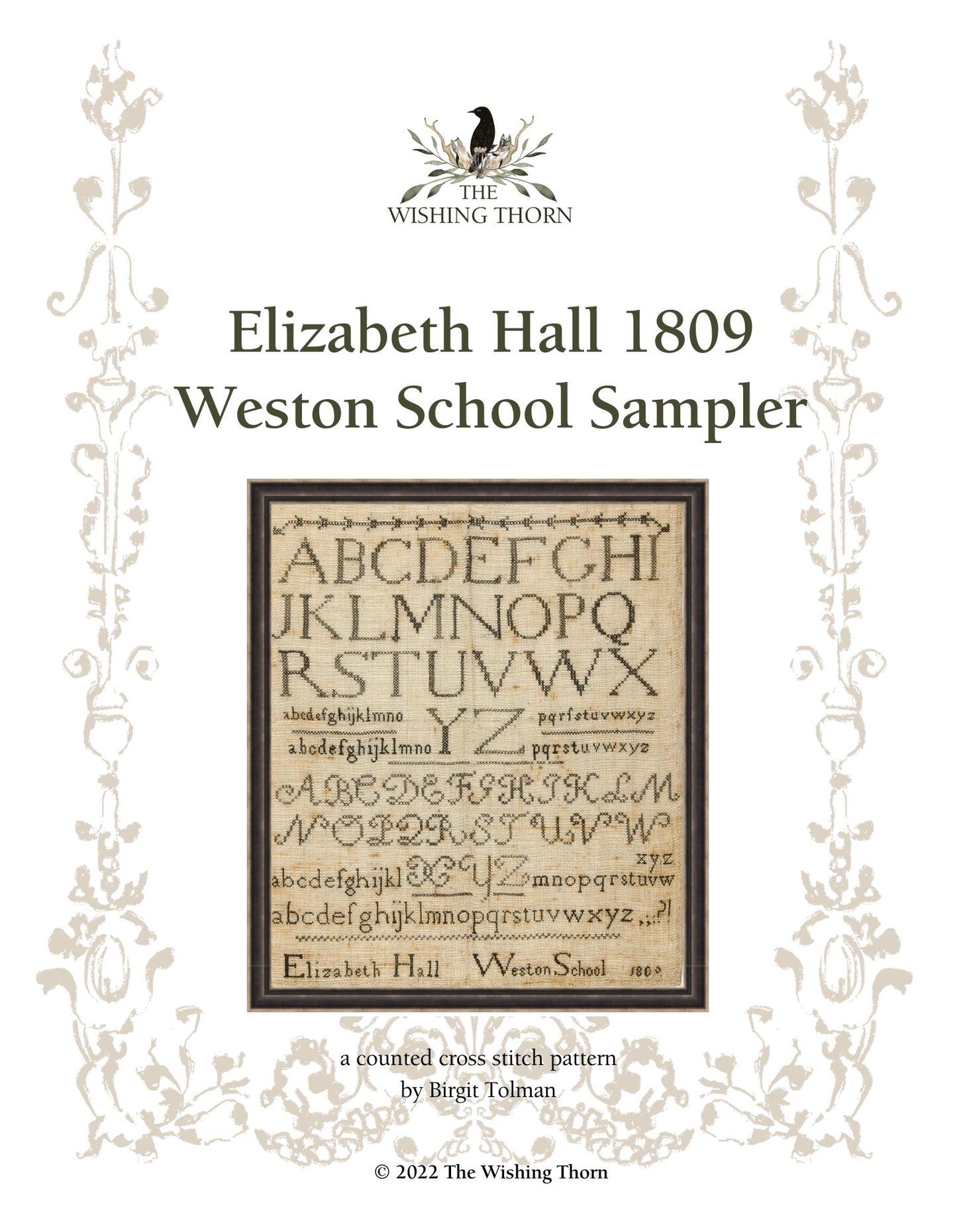 Elizabeth Hall 1809 Sampler Pattern