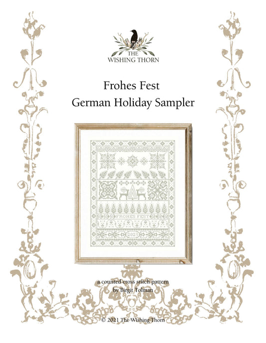 Frohes Fest German Sampler Pattern