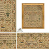 Collage of Harriet Charlesworth Sampler 1822 by The Wishing Thorn