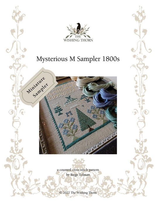 Mysterious M Sampler Pattern 1800s Printed Version